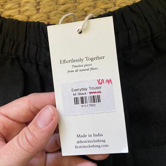 First Rite Everyday Linen Trouser - Picture 3 of 4